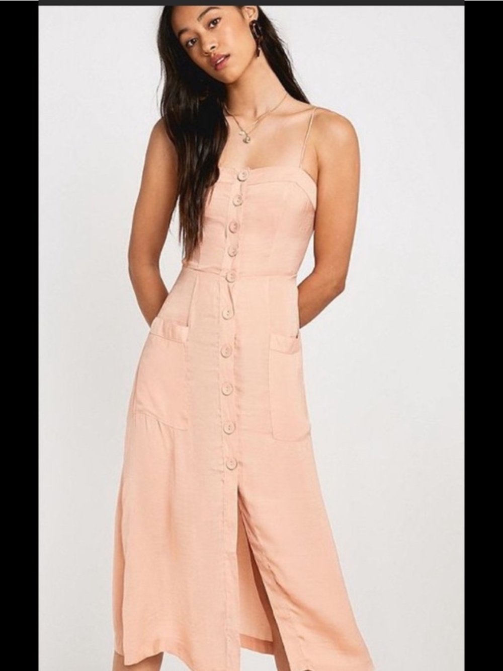Urban Outfitters Satin Midi Dress